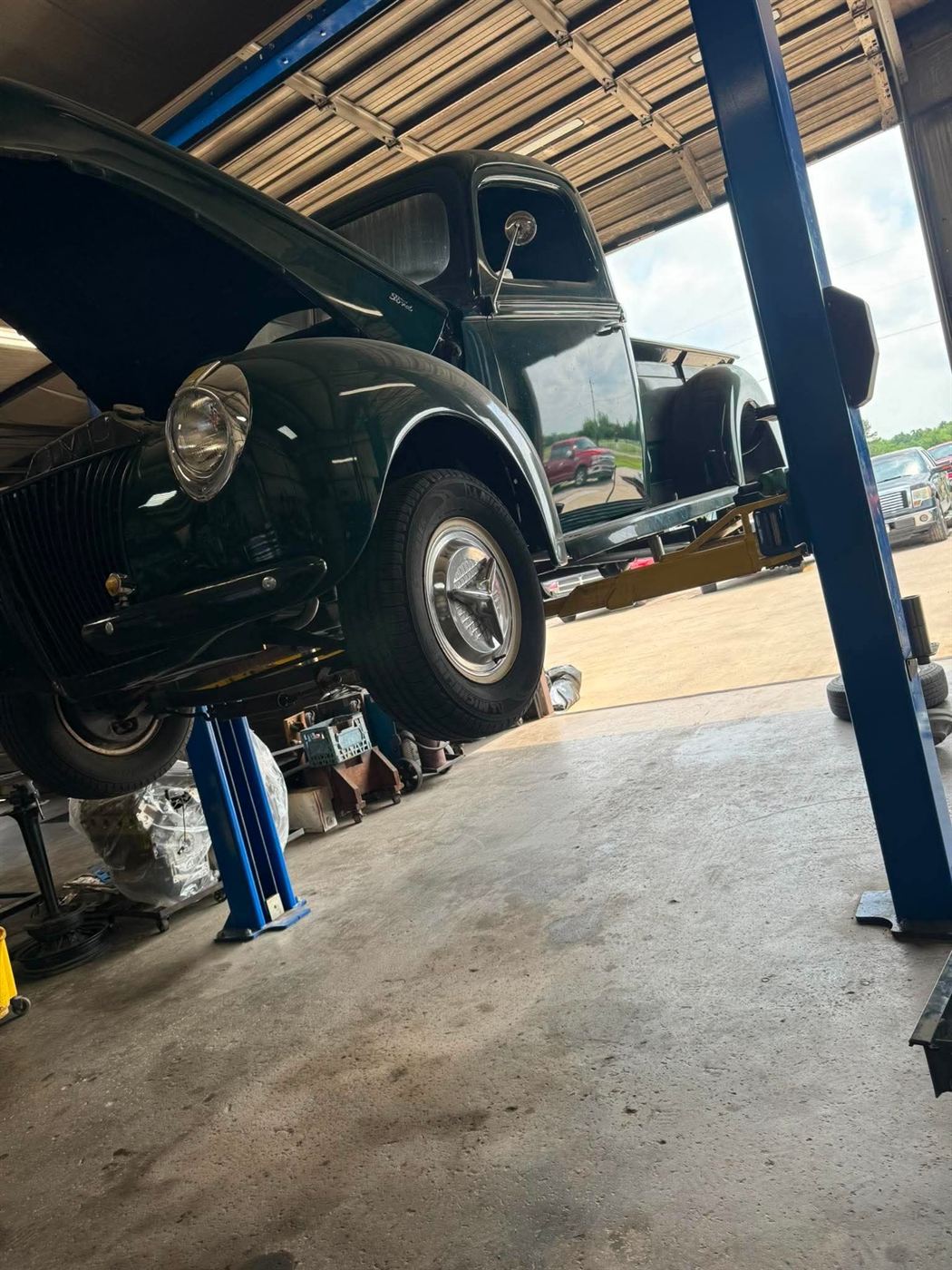 Truck engine work underway at Country Auto Service in McLoud, OK